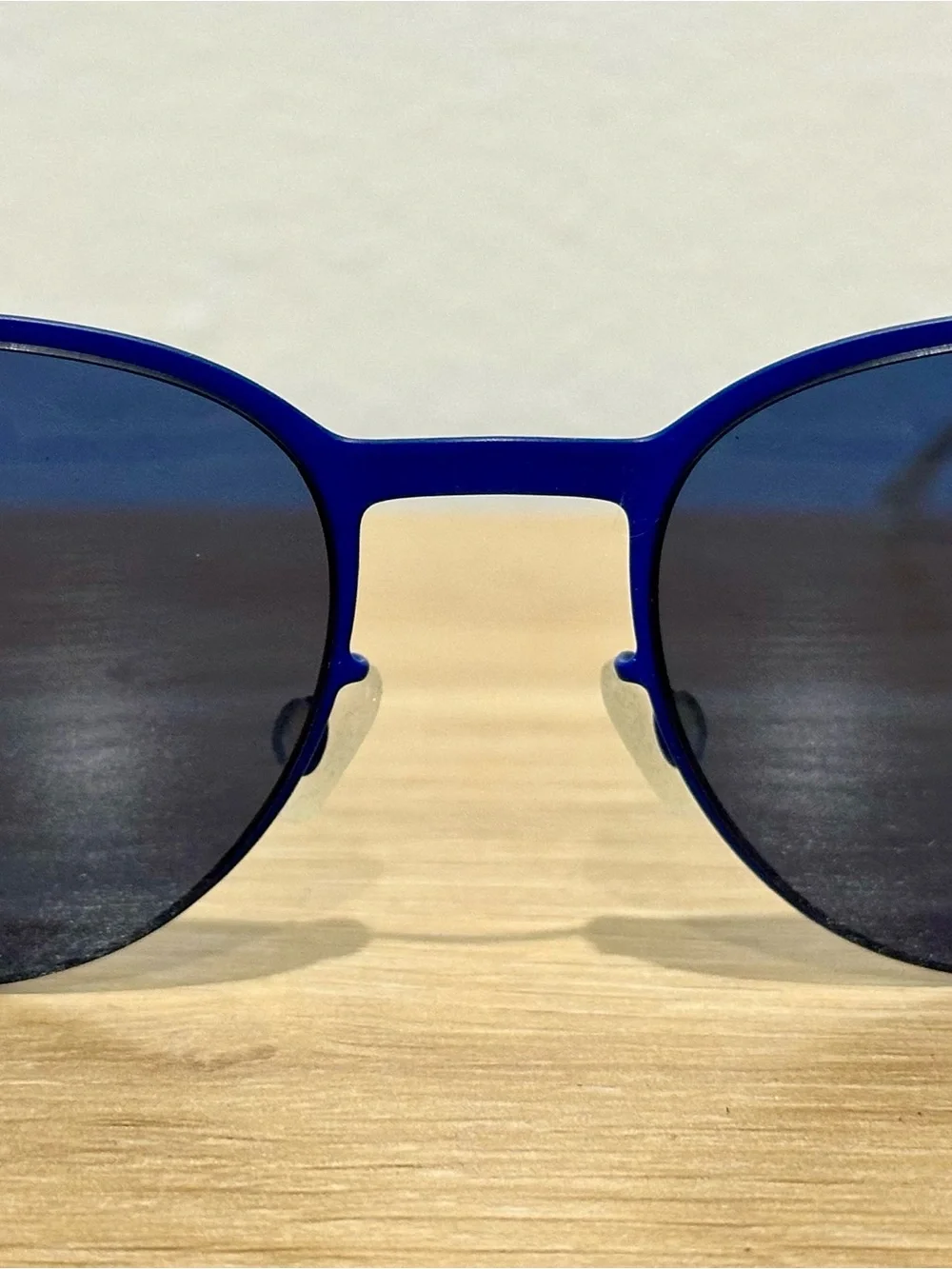 MYKITA Blue Round Sunglasses with Dark Lenses